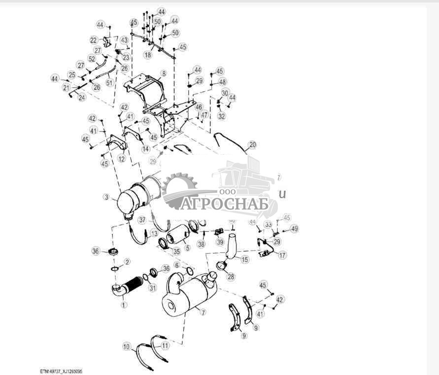 Exhaust Gas Aftertreatment System (Engine 6068DW502-DZ114142) 